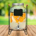 Dispensador de Bebidas de Vidrio de 8 L con Base
