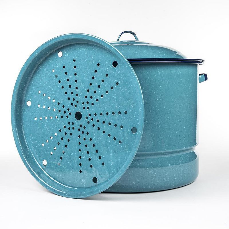 Vaporera Con Tapa Azul Turquesa