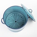 Vaporera Con Tapa Azul Turquesa