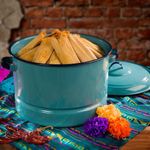 Vaporera Con Tapa Azul Turquesa