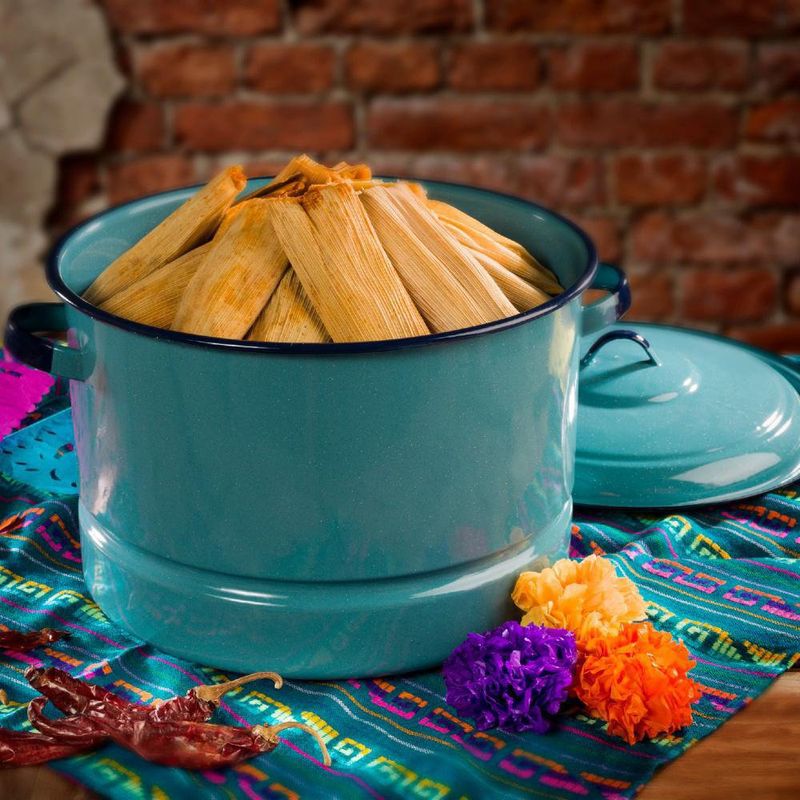 Vaporera Con Tapa Azul Turquesa