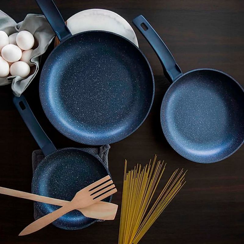 Set de 3 Sartenes Azul de 20, 24 y 28 Cm