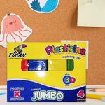 Plasticina Jumbo 4 Colores 400 G - Tucan