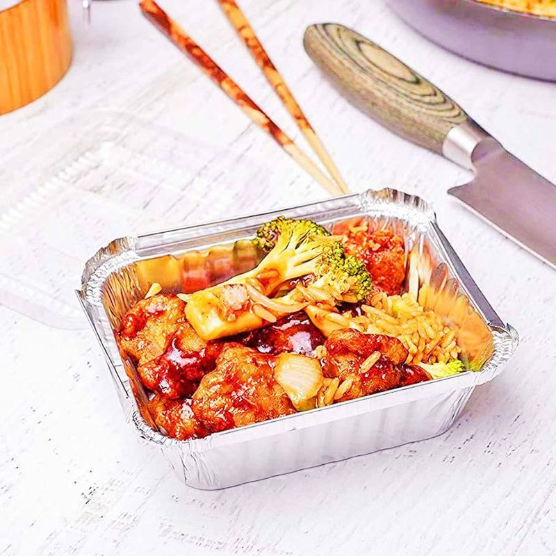 Set De Bandejas Hondas De Aluminio Con Tapa 10 Pzas