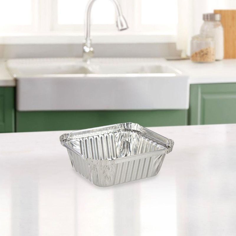 Set De Bandejas Hondas De Aluminio Con Tapa 10 Pzas