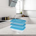 Set De 3 Contenedores Rectangulares De 1020 Ml
