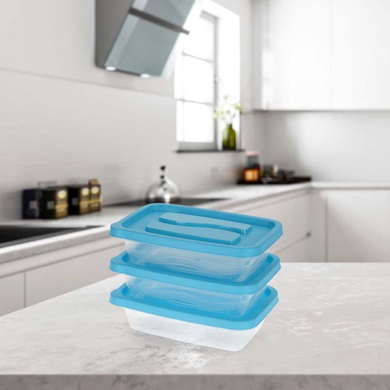 Set De 3 Contenedores Rectangulares De 1020 Ml