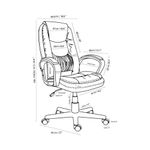 Silla Oficina Café Imitación Cuero - Z