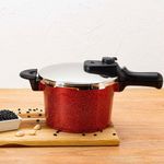 Olla De Presión Roja De 5 L De Aluminio Fundido - Picca