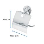 Porta Rollo para Papel Higiénico con Tapa Acero Cromado