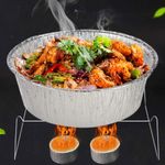 Set De Bandejas Grandes De Aluminio Redondas 2 Pzas