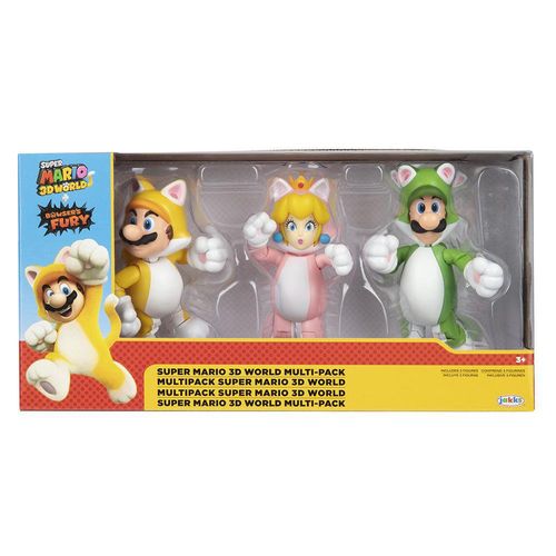 Set de Figuras de Mario World 3D de 4 Plg