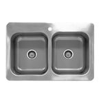 Lavatrastos Neoma Doble Fosa Dual Mount Satinado
