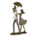 Figura Decorativa Familia con Paraguas 27 Cm