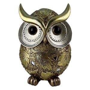 Figura Decorativa Búho Dorado