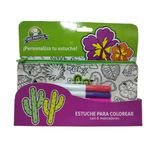 Estuche Para Colorear Cactus