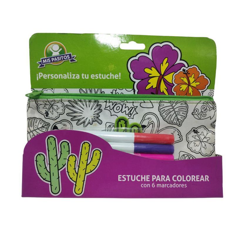 Estuche Para Colorear Cactus