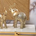 Figura Decorativa de Elefante Dorado