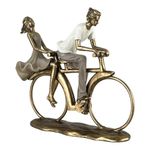 Figura Decorativa Pareja en Bicicleta
