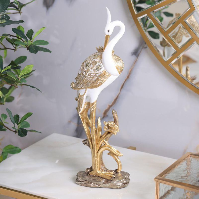 Figura Decorativa Ave Dorada