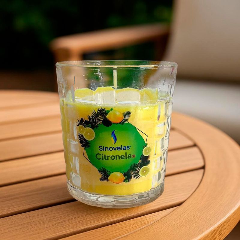 Vela Aromática Citronela en Vaso de Vidrio