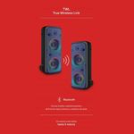 Bocina Bafle Doble Profesional Bluetooth Recargable con Luces