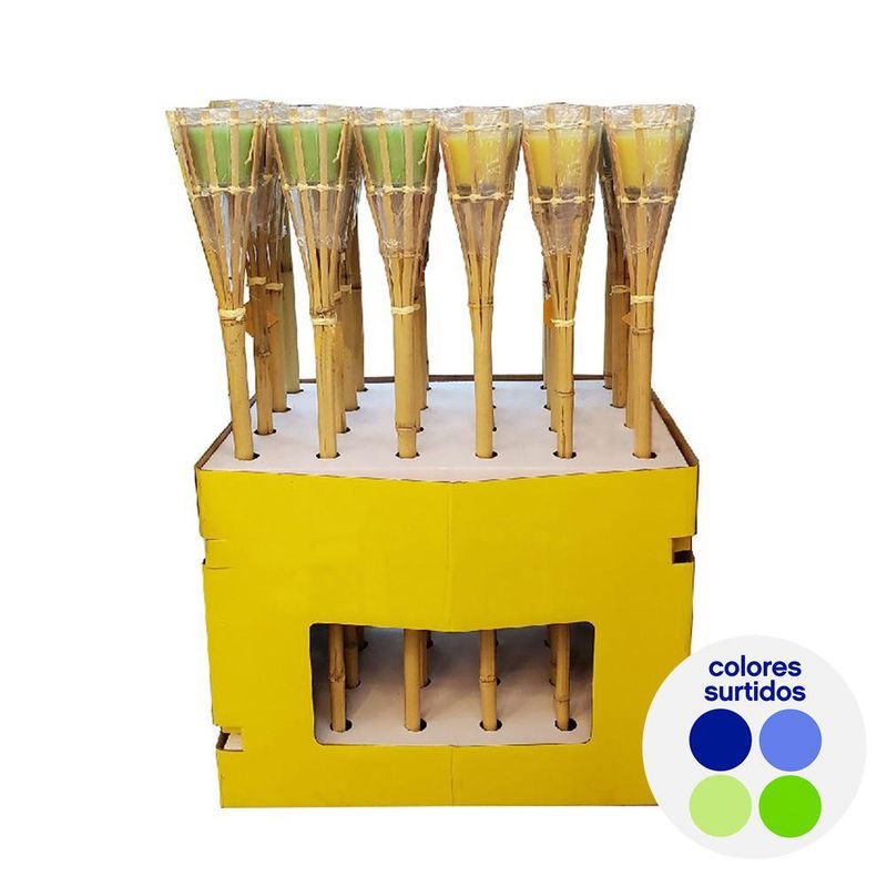 Vela Citronella Tipo Antorcha Colores Surtidos