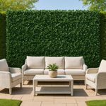 Panel de Follaje Sintético Estilo Boj Verde 50 x 50 Cm