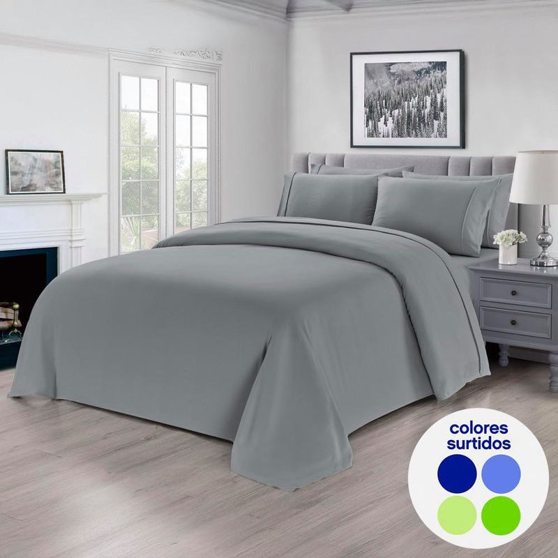 Set de Sábanas Tamaño Queen Colores Surtidos
