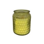 Vela Citronela en Frasco de Vidrio Texturizado Colores Surtidos