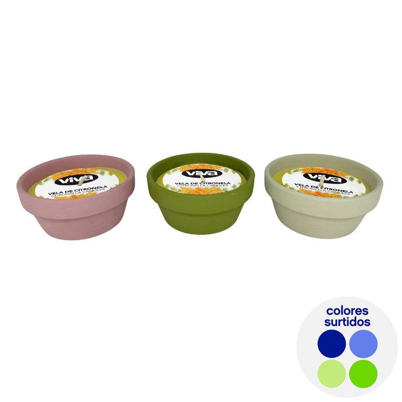 Vela Citronela en Base Terracota
