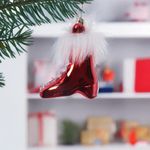 Adorno Navideño para Colgar Tipo Bota Rojo