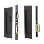 Cerradura Rectangular para Puerta Corrediza Doble Negro Satinado