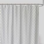 Cortina de Baño Blanca con Puntos Negros 183x178 Cm