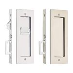 Cerradura Rectangular para Puerta Doble Níquel Satinado