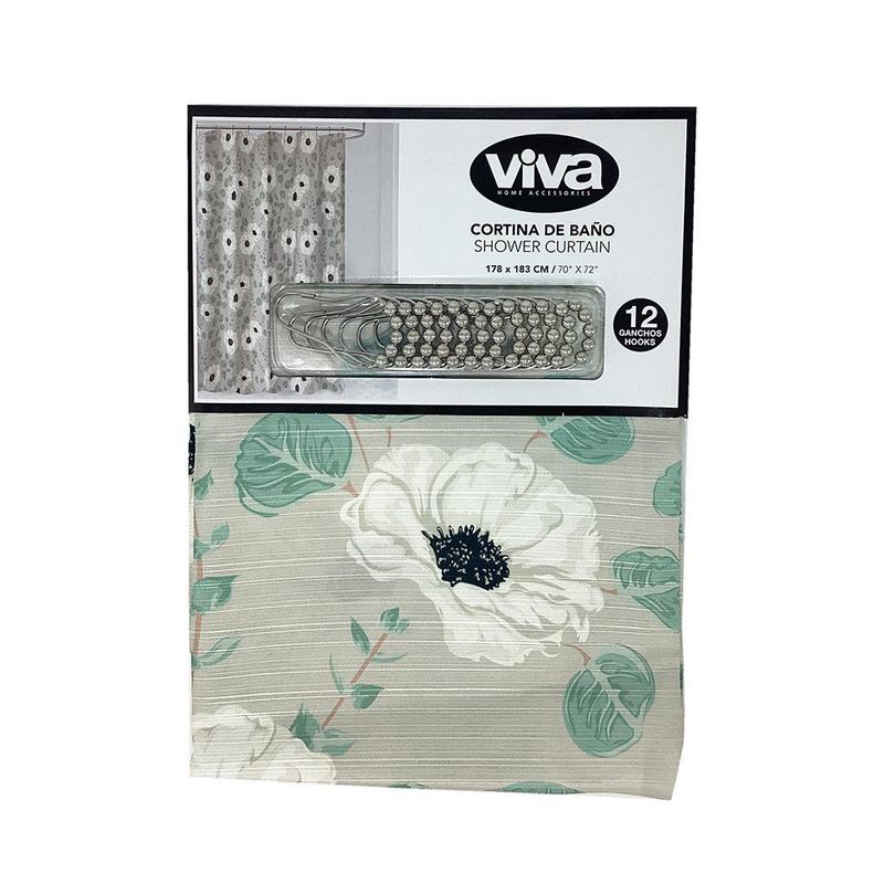 Cortina para Baño Flores