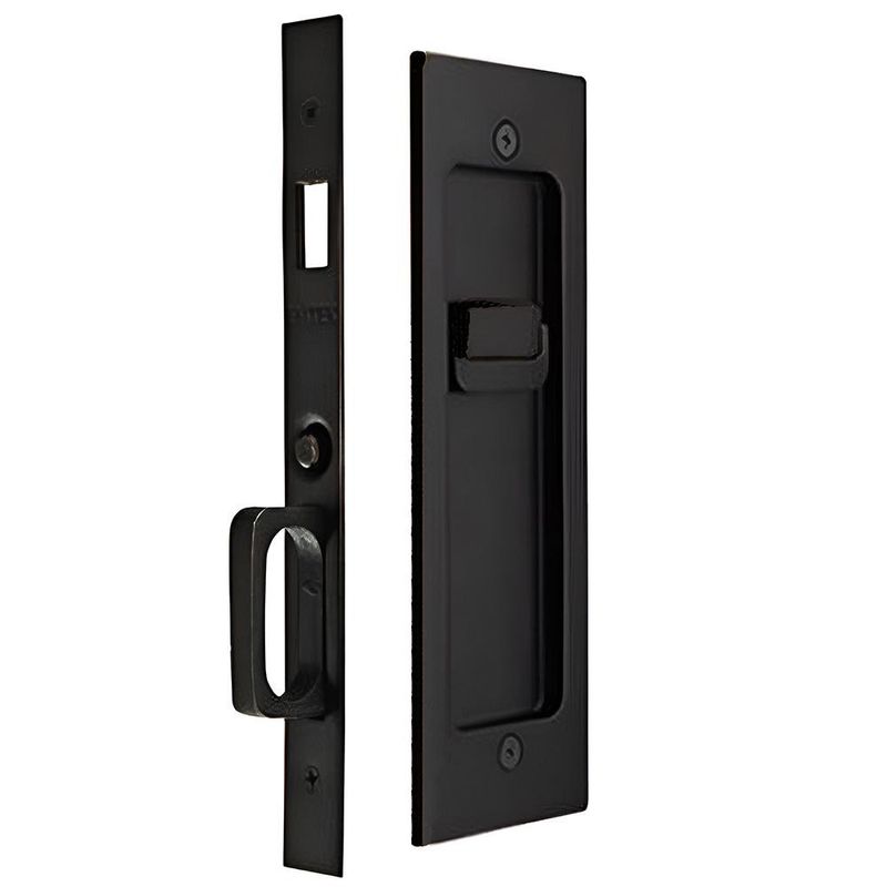 Cerradura para Puerta Corrediza Privacidad Negro Satinado