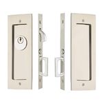 Cerradura Rectangular para Puerta Corrediza Doble Níquel Satinado​