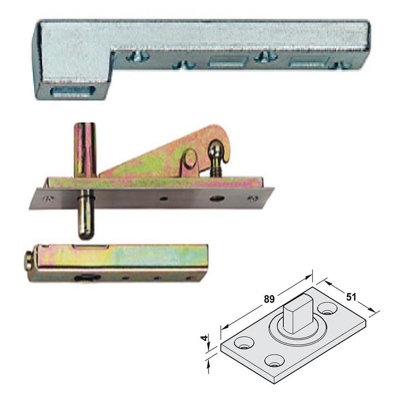Bisagra de Pivote Acero Inoxidable Mate​