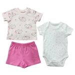 Set Conjunto Elefante Rosa 3 Pzas 6-9 Meses