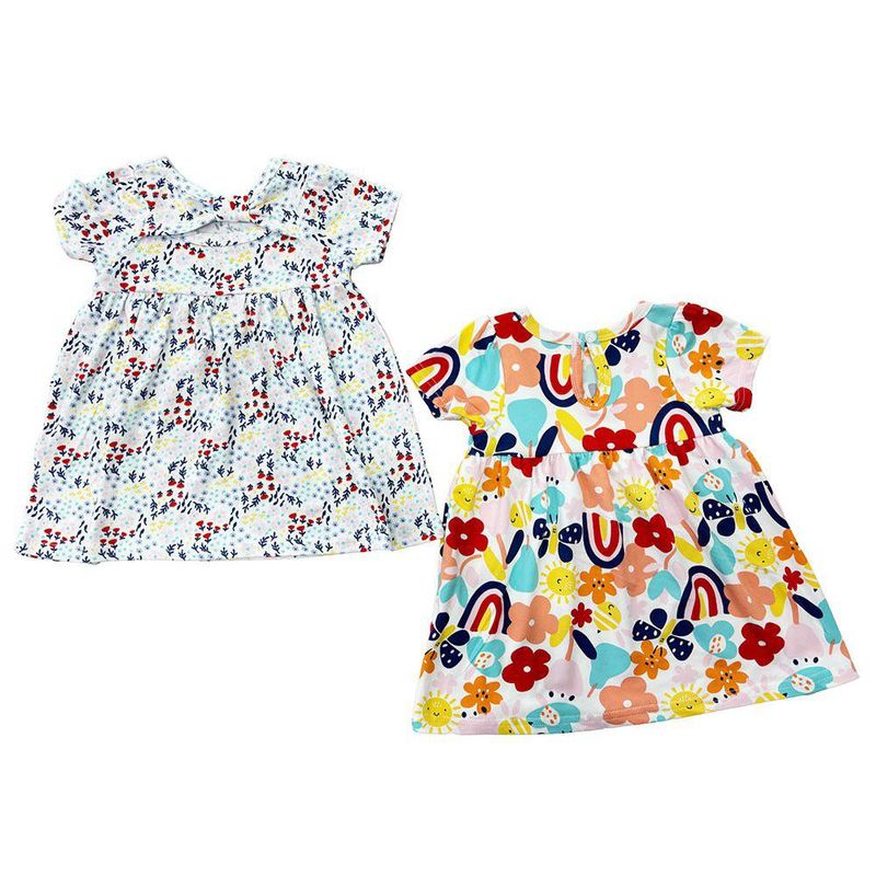 Set Vestidos Arcoíris 2 Pzas 24 Meses