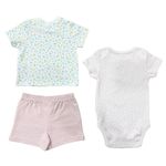 Set Conjunto Floreado 3 Pzas 12 Meses