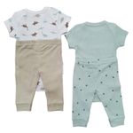 Set De Ropa Dinos 4 Pzas 6-9 Meses