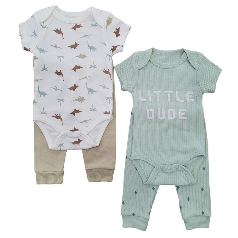Set De Ropa Dinos 4 Pzas 6-9 Meses
