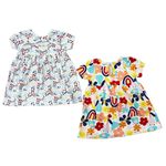 Set Vestidos Arcoíris 2 Pzas 6-9 Meses