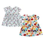Set Vestidos Arcoíris 2 Pzas 6-9 Meses