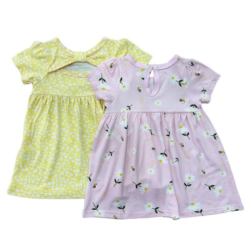 Set Vestidos Margaritas 2 Pzas 6-9 Meses