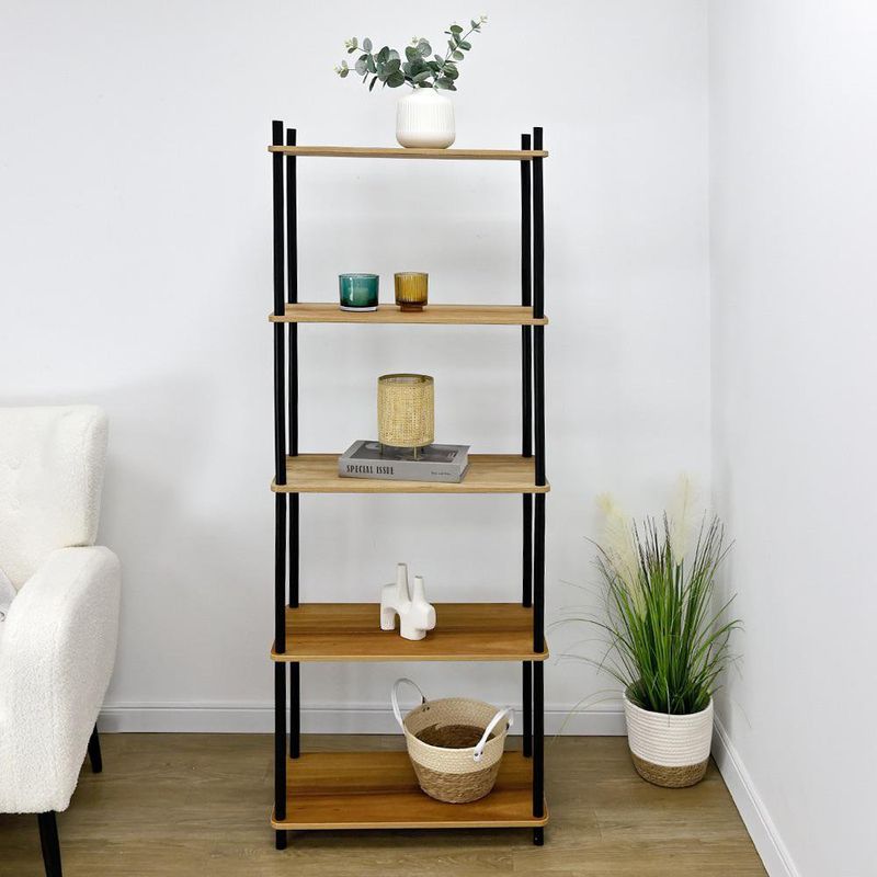 Estantería Multiusos de Acacia con 5 Niveles