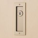 Cerradura Rectangular para Puerta Corrediza Níquel Satinado​