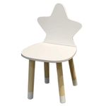 Silla Infantil Blanca con Respaldo de Estrella
